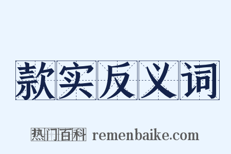 款实反义词是什么意思的图片